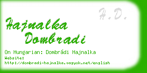 hajnalka dombradi business card