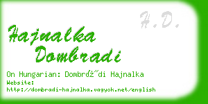 hajnalka dombradi business card